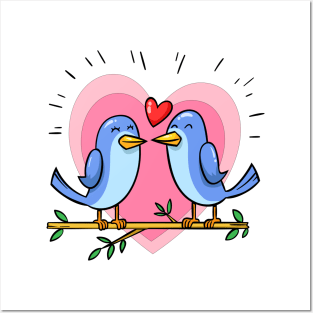 Warm Birds Lover Art Print Posters and Art